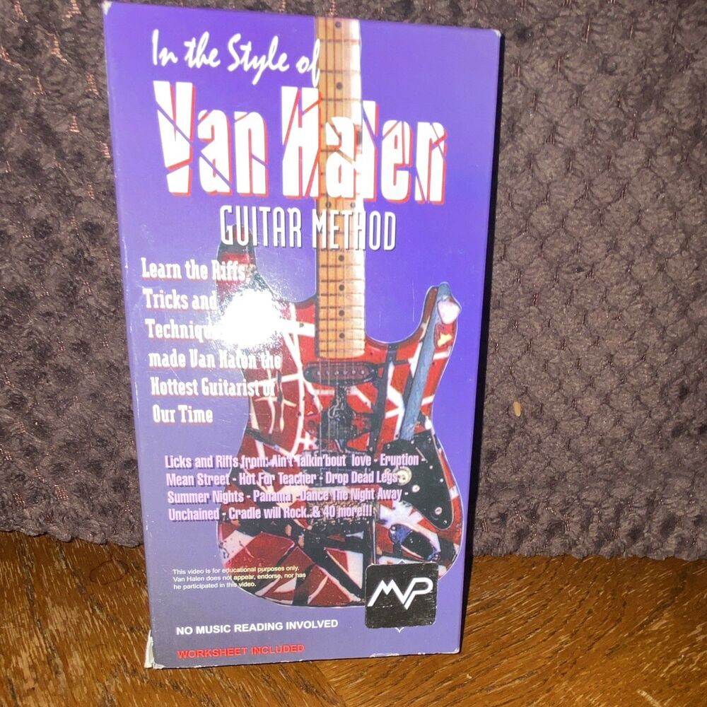 Van Halen In the Style of Guitar Method VHS Beginner w/Worksheet